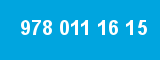 978 011 16 15 978 011 16 15